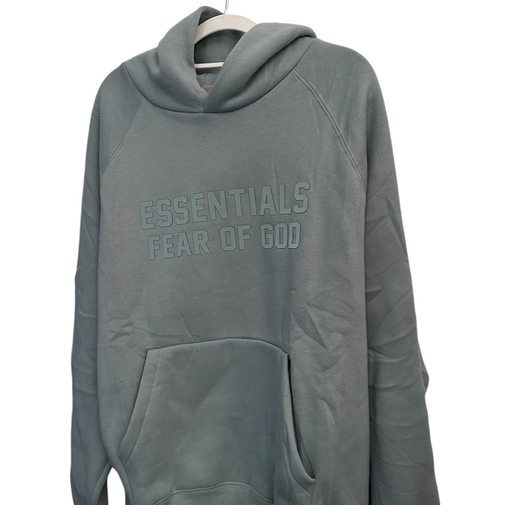 Essentials Fear of God Hoodie in Sycamore Green